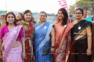 Taneira & Pinkathon's First Saree Run in Hyderabad