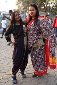 Taneira & Pinkathon's First Saree Run in Hyderabad