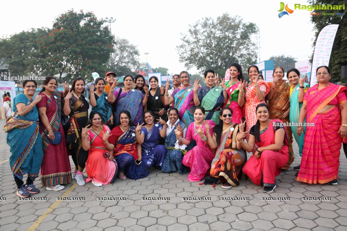 Taneira & Pinkathon's First Saree Run in Hyderabad