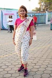 Taneira & Pinkathon's First Saree Run in Hyderabad