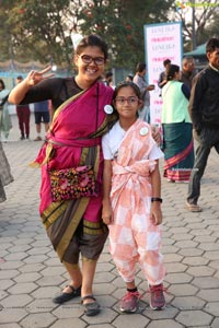 Taneira & Pinkathon's First Saree Run in Hyderabad