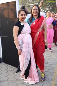 Taneira & Pinkathon's First Saree Run in Hyderabad