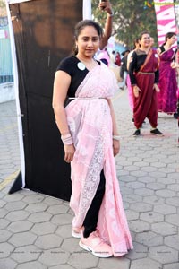 Taneira & Pinkathon's First Saree Run in Hyderabad