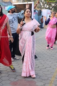 Taneira & Pinkathon's First Saree Run in Hyderabad