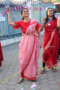 Taneira & Pinkathon's First Saree Run in Hyderabad