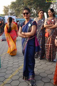 Taneira & Pinkathon's First Saree Run in Hyderabad