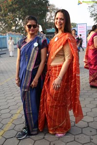 Taneira & Pinkathon's First Saree Run in Hyderabad