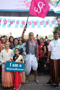 Taneira & Pinkathon's First Saree Run in Hyderabad