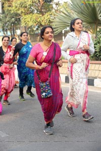 Taneira & Pinkathon's First Saree Run in Hyderabad