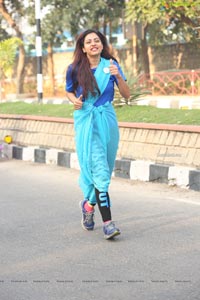 Taneira & Pinkathon's First Saree Run in Hyderabad