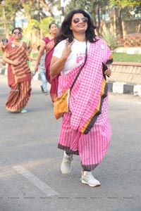 Taneira & Pinkathon's First Saree Run in Hyderabad