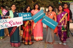 Taneira & Pinkathon's First Saree Run in Hyderabad