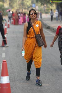 Taneira & Pinkathon's First Saree Run in Hyderabad