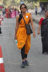 Taneira & Pinkathon's First Saree Run in Hyderabad