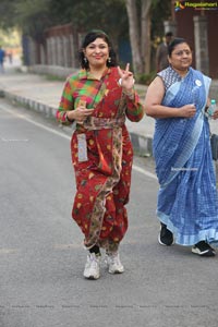 Taneira & Pinkathon's First Saree Run in Hyderabad