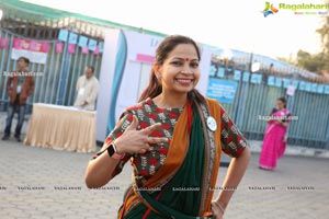 Taneira & Pinkathon's First Saree Run in Hyderabad