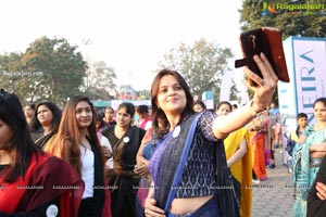 Taneira & Pinkathon's First Saree Run in Hyderabad