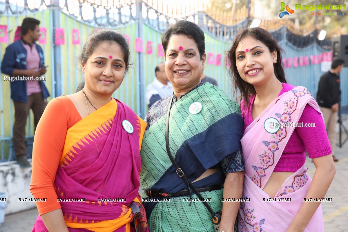 Taneira & Pinkathon's First Saree Run in Hyderabad