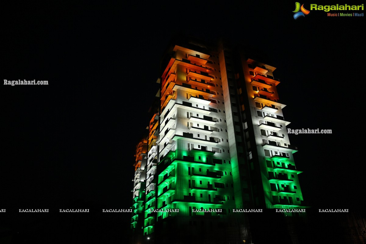 Sky High lluminated with Tricolor to Celebrate the 71st Republic Day!