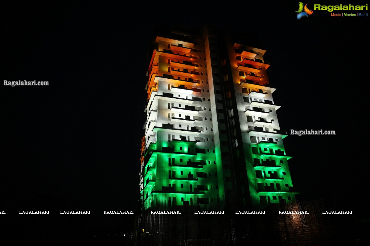 Sky High lluminated with Tricolor to Celebrate the 71st Republic Day!