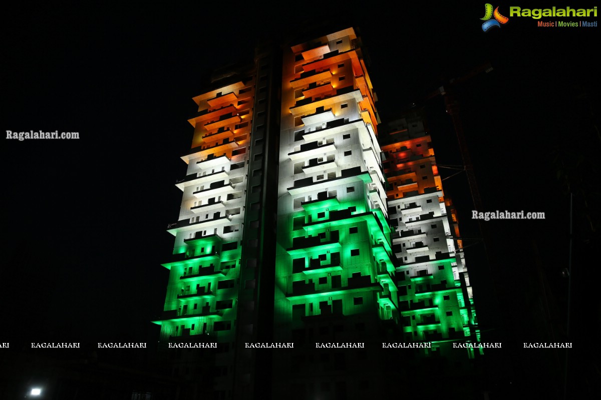 Sky High lluminated with Tricolor to Celebrate the 71st Republic Day!