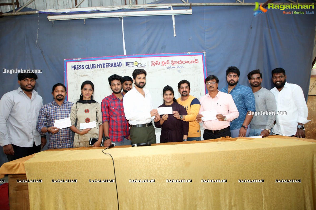 Charity Cheques Issuing Announcement at Somajiguda Press Club