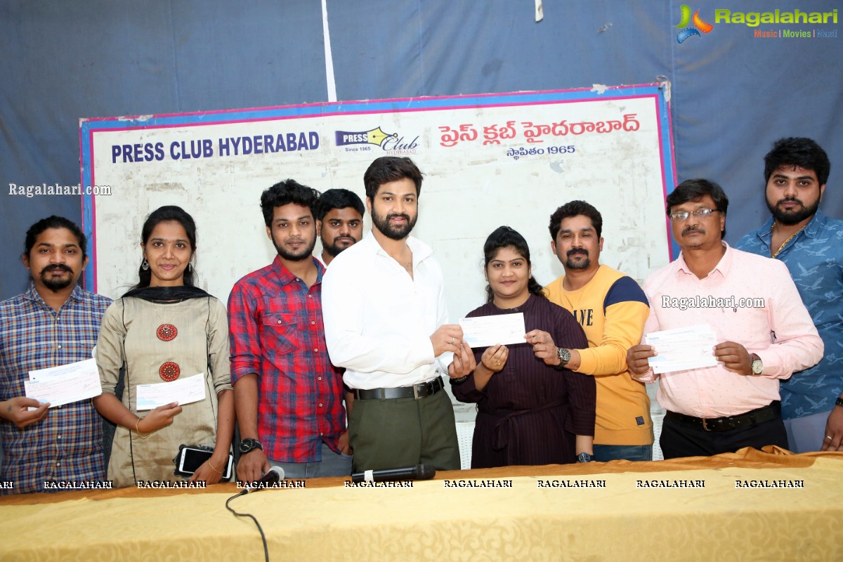 Charity Cheques Issuing Announcement at Somajiguda Press Club