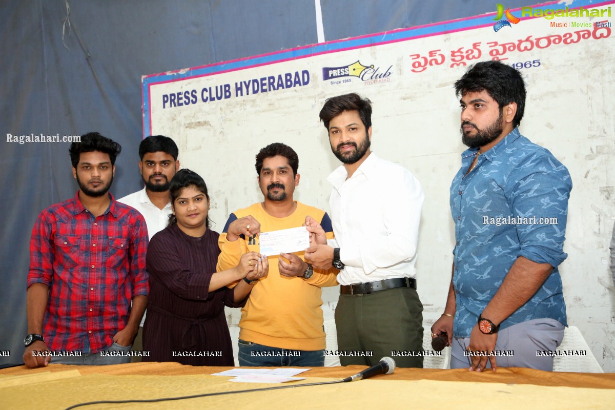 Charity Cheques Issuing Announcement at Somajiguda Press Club