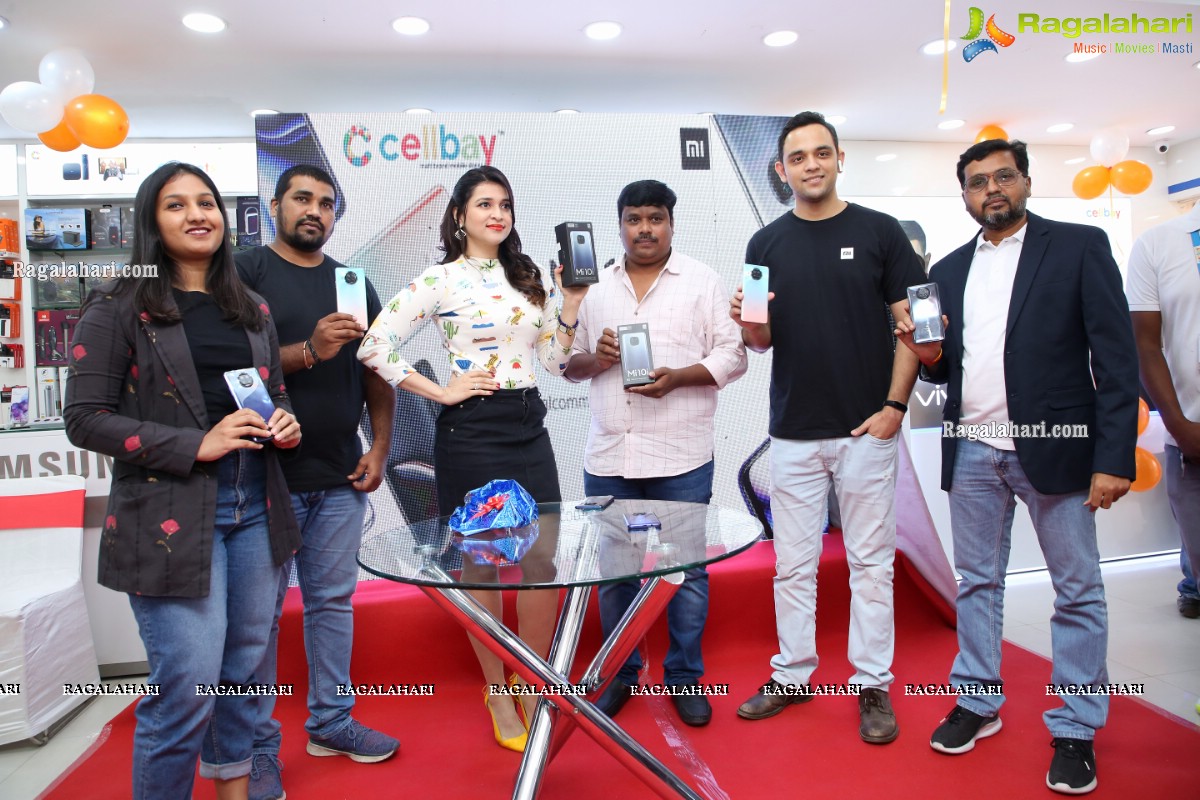 Xiaomi Mi 10i New Mobile Launch in Hyderabad by Mannara Chopra at Cellbay Store, Gachibowli