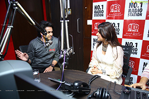 Ashok Galla & Nidhhi Agerwal at Red FM Station