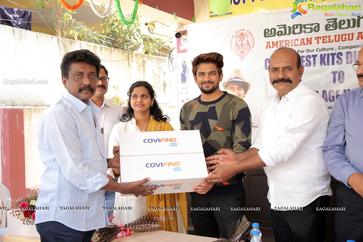 American Telugu Association Covid Test Kits Distribution To Old Age Homes