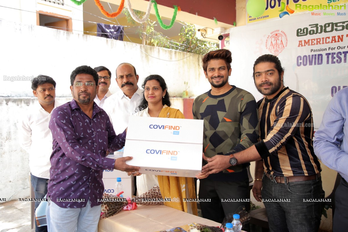 American Telugu Association Covid Test Kits Distribution To Old Age Homes