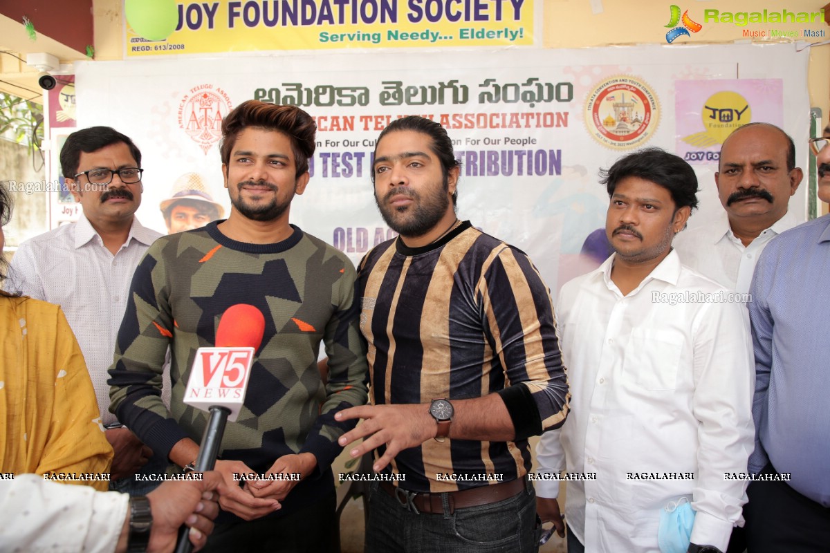 American Telugu Association Covid Test Kits Distribution To Old Age Homes