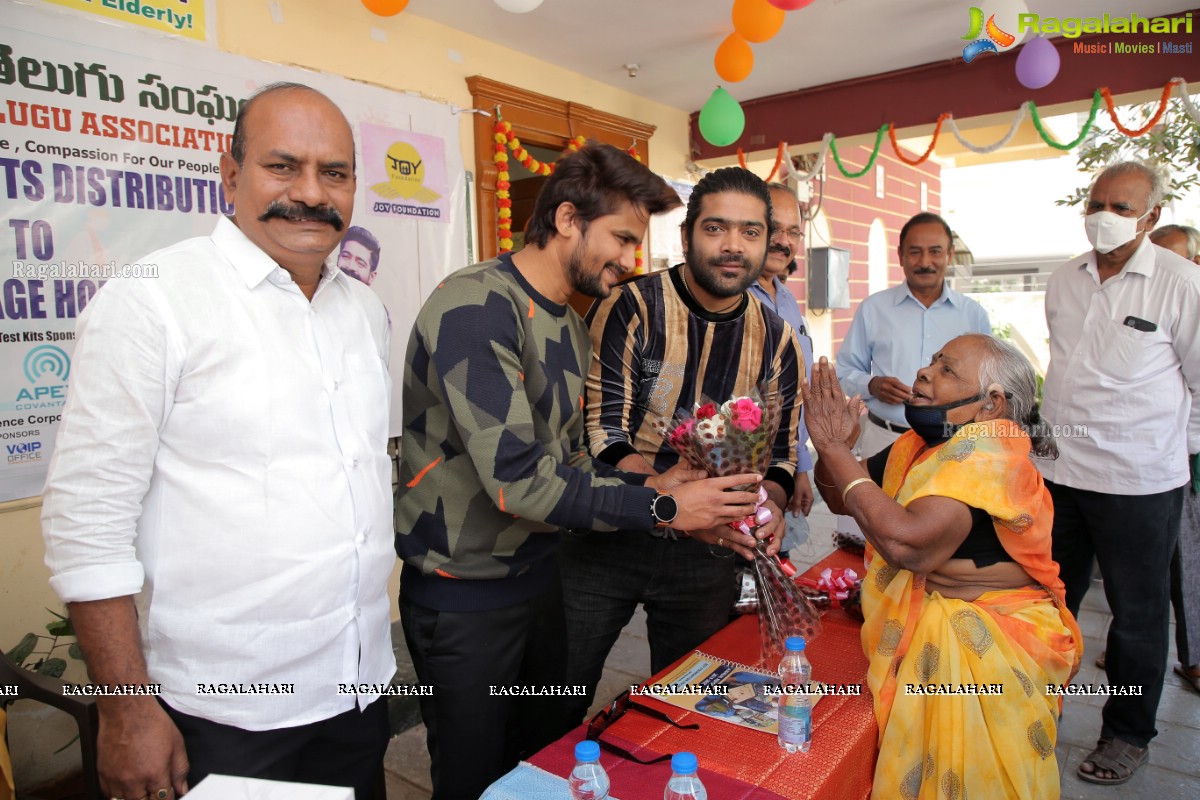 American Telugu Association Covid Test Kits Distribution To Old Age Homes