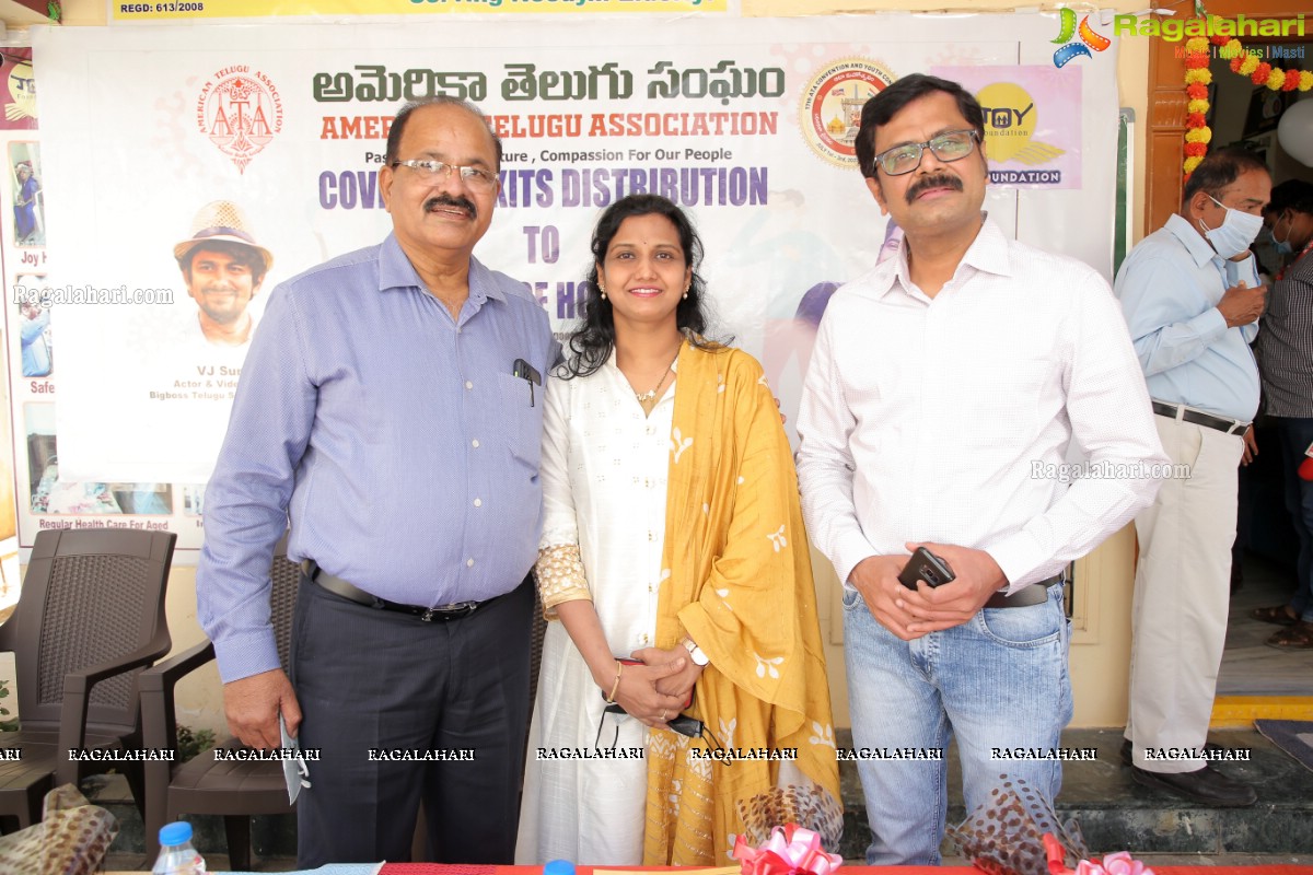 American Telugu Association Covid Test Kits Distribution To Old Age Homes