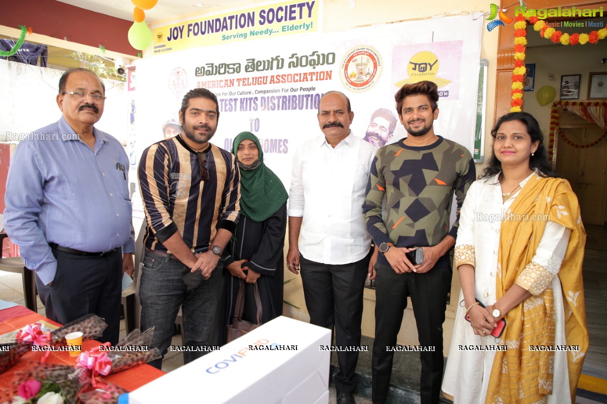 American Telugu Association Covid Test Kits Distribution To Old Age Homes