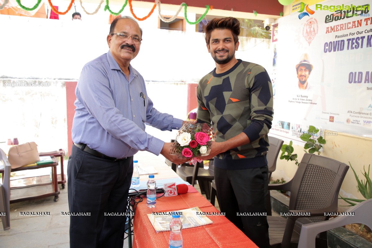 American Telugu Association Covid Test Kits Distribution To Old Age Homes