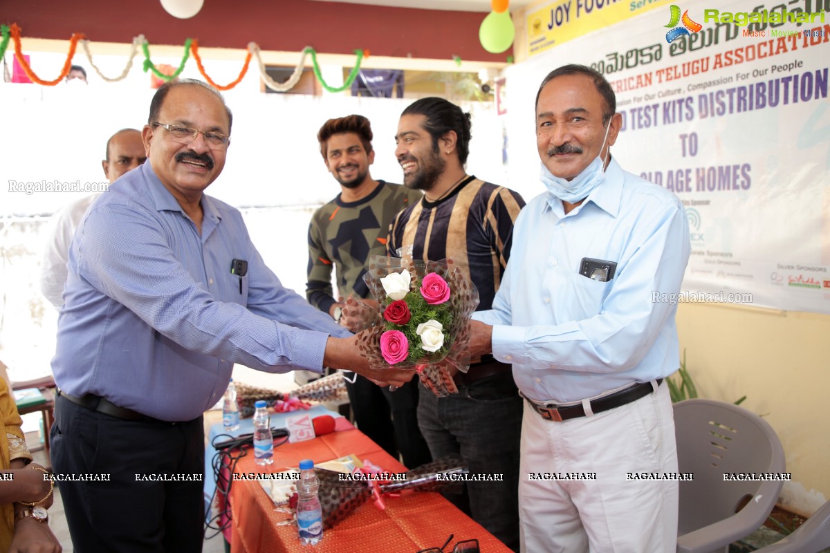 American Telugu Association Covid Test Kits Distribution To Old Age Homes