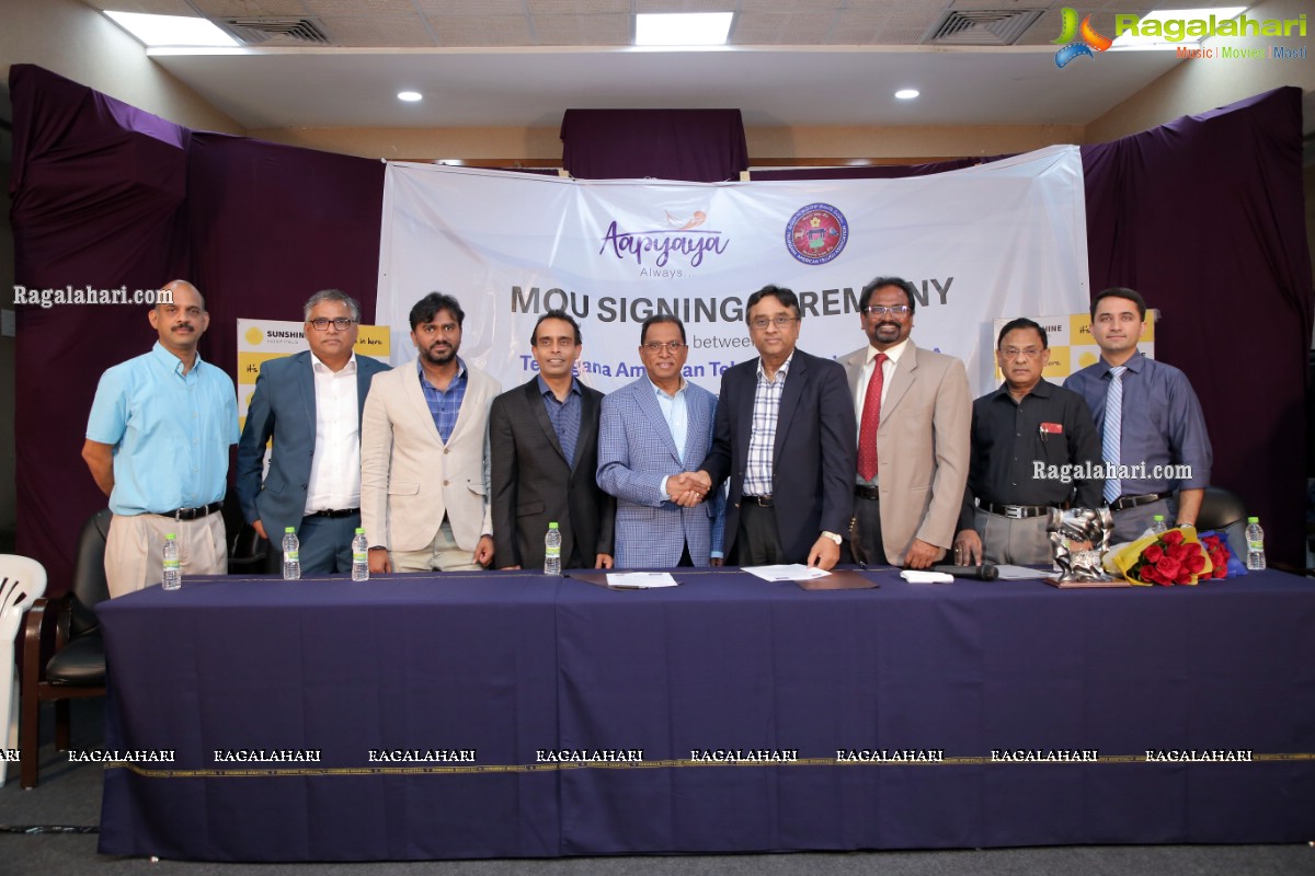 MOU Signing Ceremony Between Telangana American Telugu Association and Aapyaya - Sunshine Hospitals