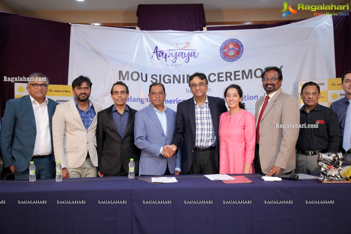 MOU Signing Ceremony Between Telangana American Telugu Association and Aapyaya - Sunshine Hospitals