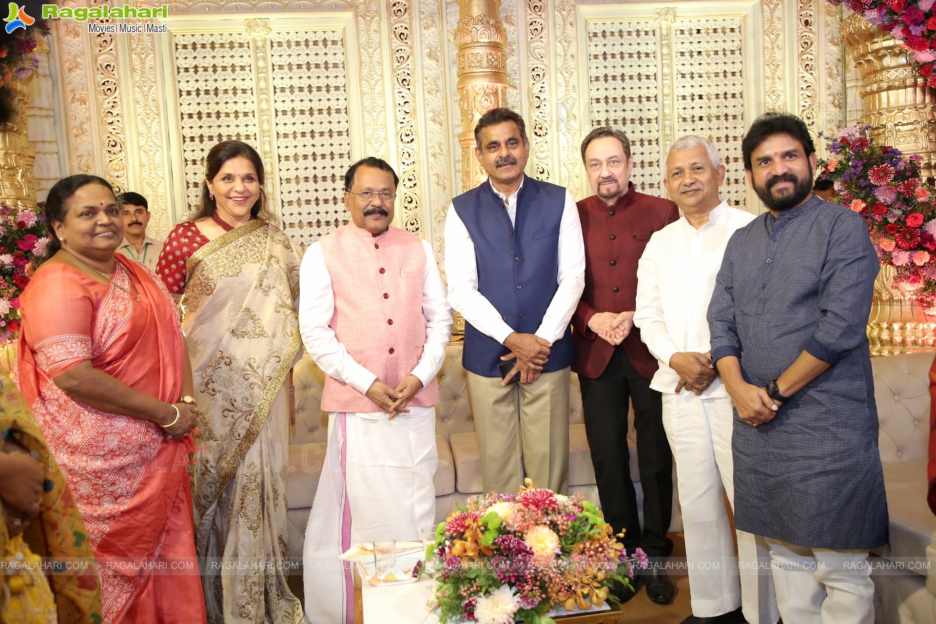 Politician Konda Vishweshwar Reddy And Dr. Sangita Reddy's Son Vishwajith And Rishika Wedding Reception at OM Convention, Hyderabad 