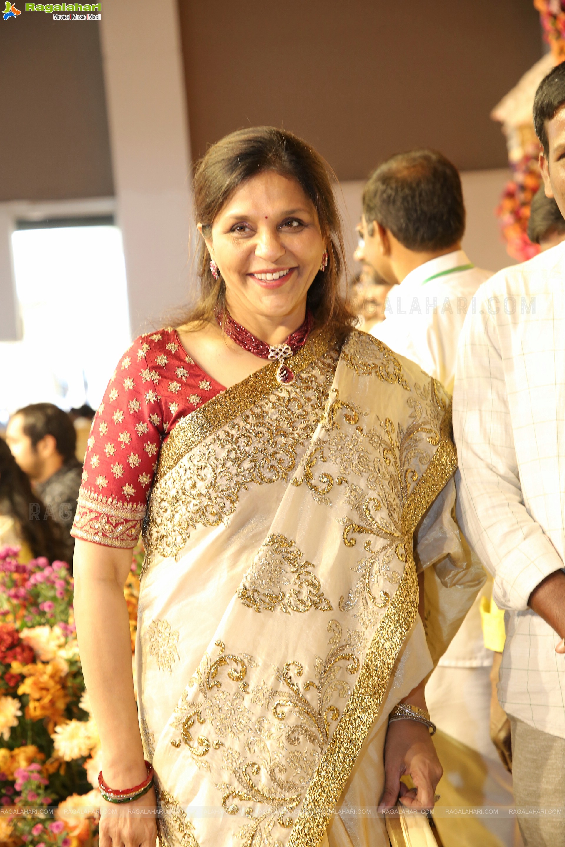 Politician Konda Vishweshwar Reddy And Dr. Sangita Reddy's Son Vishwajith And Rishika Wedding Reception at OM Convention, Hyderabad 