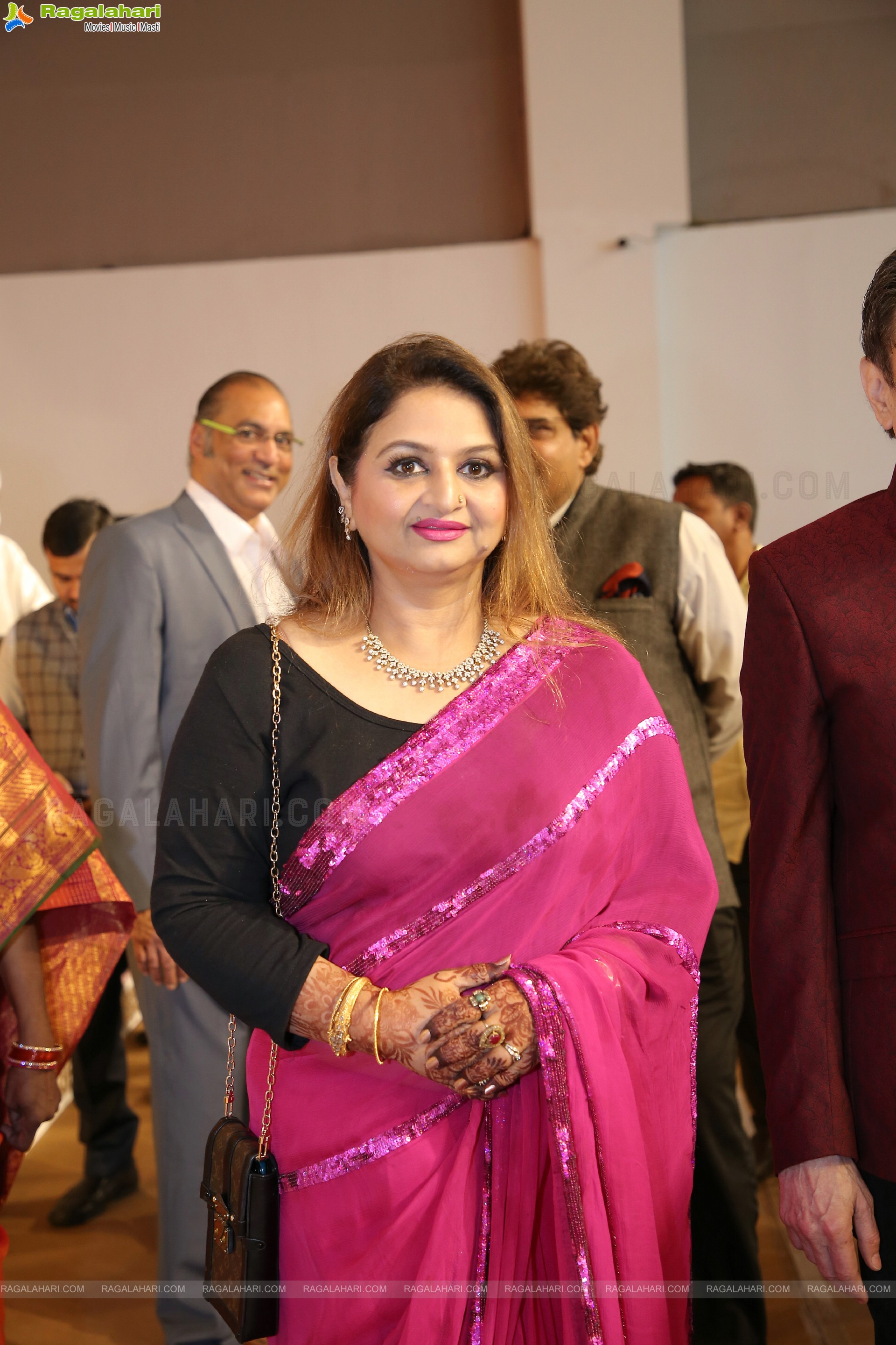 Politician Konda Vishweshwar Reddy And Dr. Sangita Reddy's Son Vishwajith And Rishika Wedding Reception at OM Convention, Hyderabad 