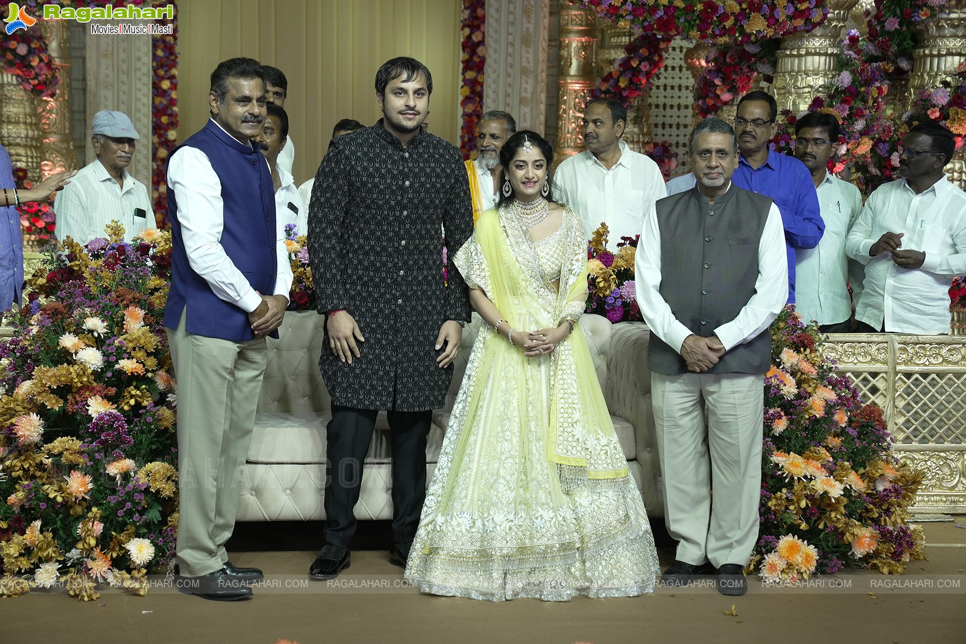 Politician Konda Vishweshwar Reddy And Dr. Sangita Reddy's Son Vishwajith And Rishika Wedding Reception at OM Convention, Hyderabad 