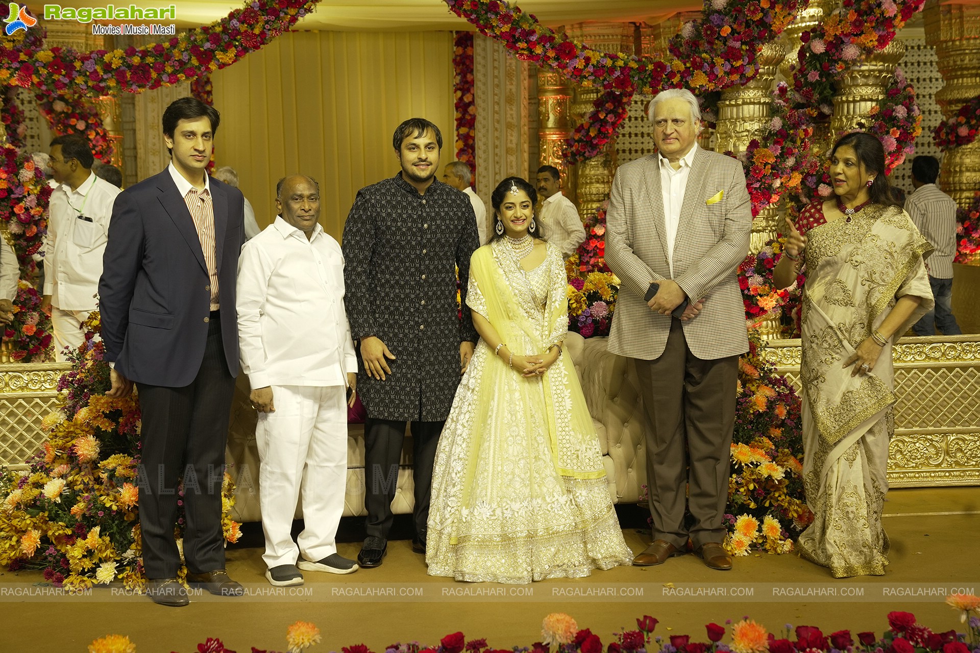 Politician Konda Vishweshwar Reddy And Dr. Sangita Reddy's Son Vishwajith And Rishika Wedding Reception at OM Convention, Hyderabad 