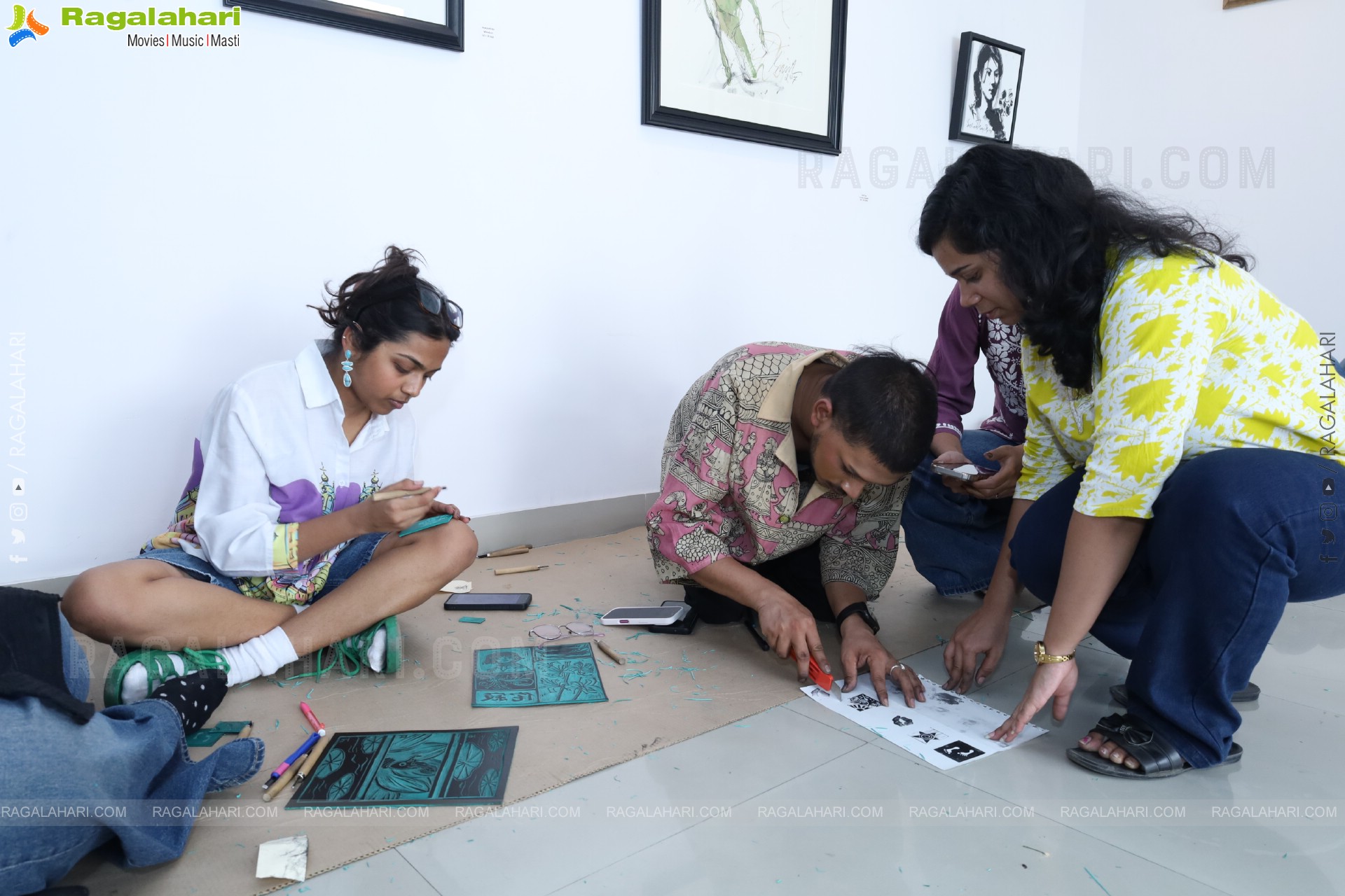 A Linocut Printmaking Workshop Collaboration with NIFT at Gallery Space, Hyderabad