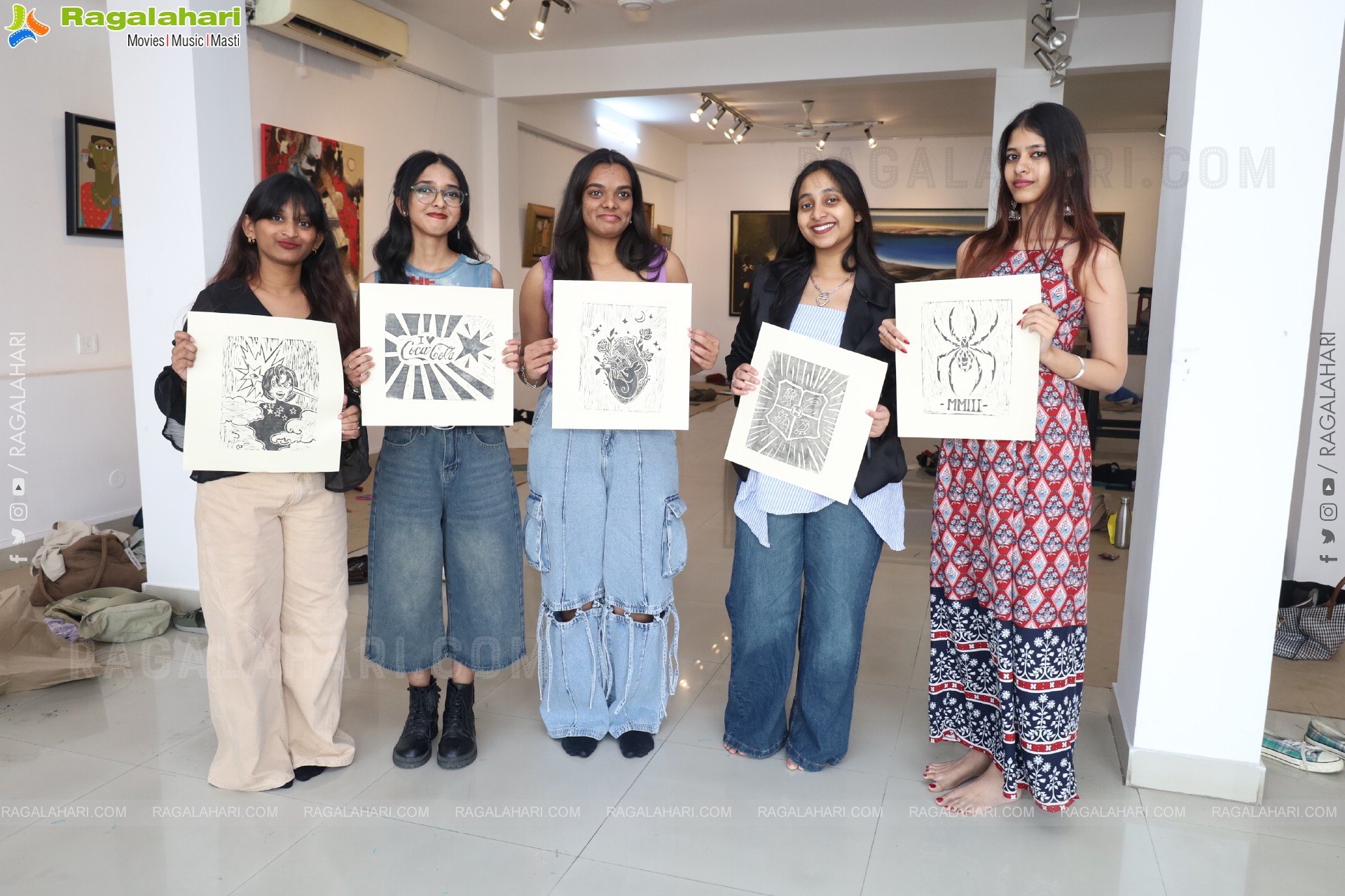 A Linocut Printmaking Workshop Collaboration with NIFT at Gallery Space, Hyderabad