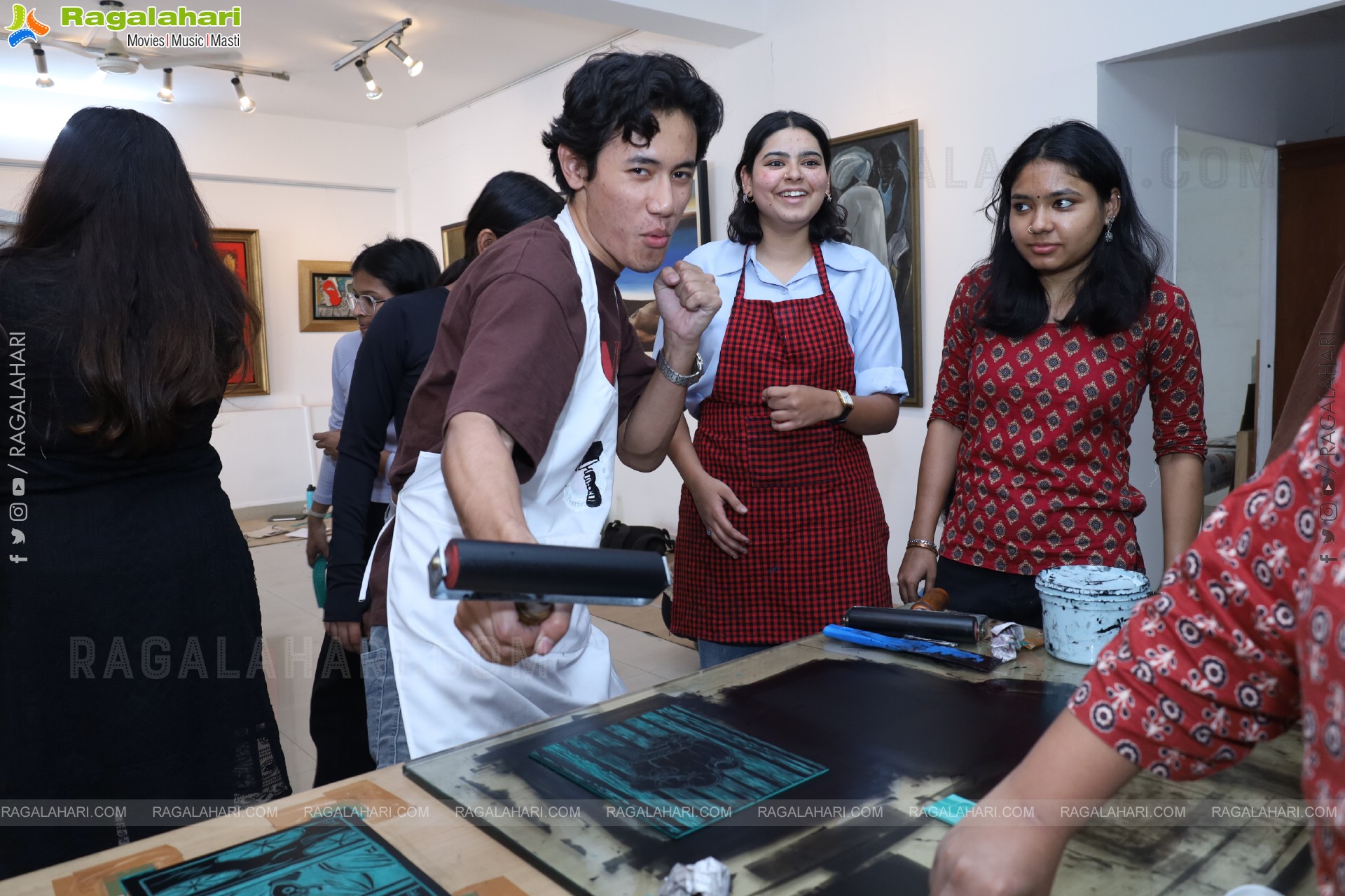 A Linocut Printmaking Workshop Collaboration with NIFT at Gallery Space, Hyderabad