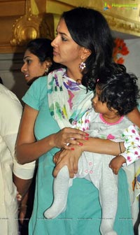 Mohan Babu Guru Purnima Special Pooja with his grand daughters Ariaana and Viviana