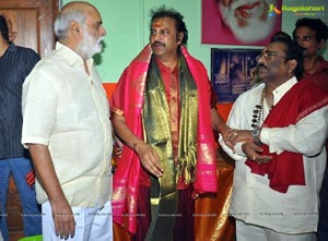 Mohan Babu Guru Purnima Special Pooja with his grand daughters Ariaana and Viviana